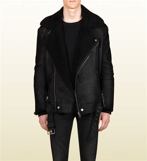 gucci velvet jacket mens|gucci shearling jacket for men.